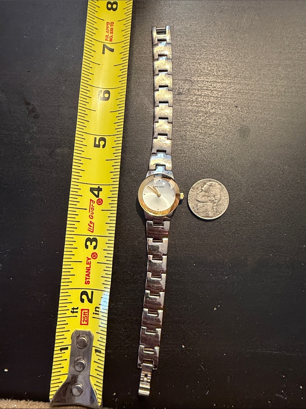Nine West Two-Tone Gold and Silver Link Bracelet Watch - Picture 3 of 4